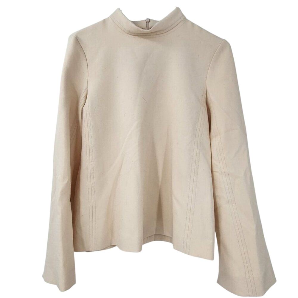 ZARA Long Sleeve Mock Neck Top Womens Size Small S